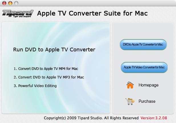 Tipard Apple TV Converter Suite for Mac 3.2.08 software screenshot