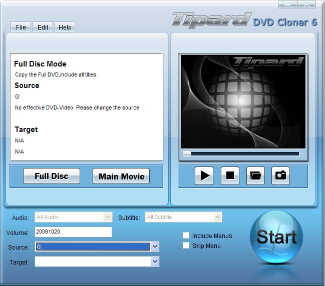 Tipard DVD Cloner 6 6.6.2.22 software screenshot