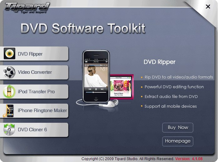 Tipard DVD Software Toolkit 8.2.12 software screenshot