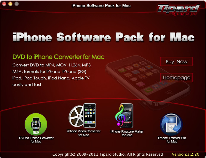 Tipard iPhone Software Pack for Mac 3.3.16 software screenshot