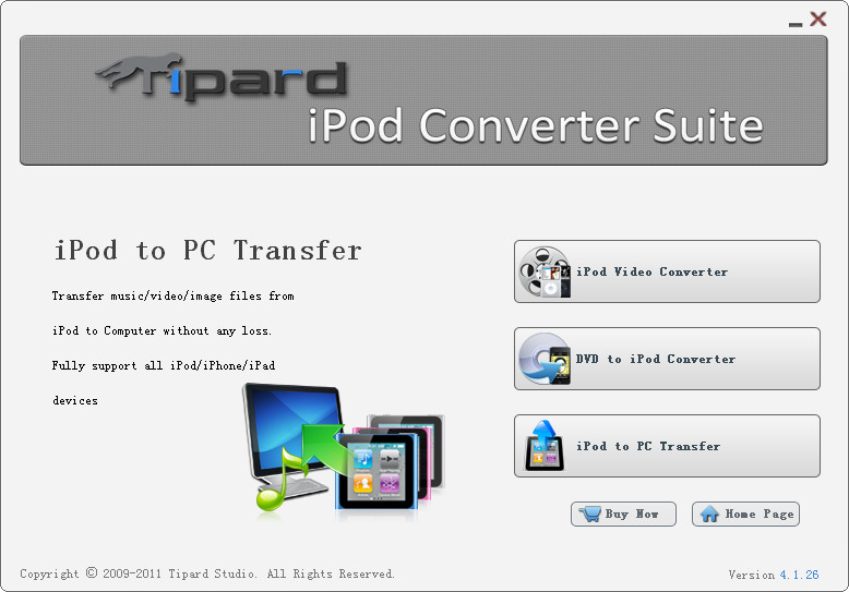 Tipard iPod Converter Suite 6.1.22 software screenshot