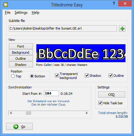 Titledrome Easy 5.0.1.1231 software screenshot
