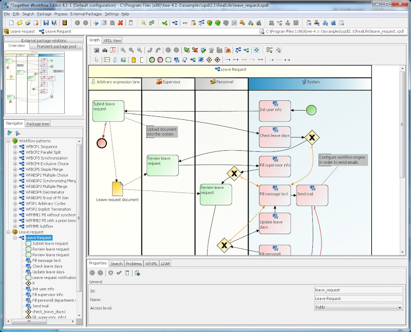 Together Workflow Editor 4.5-1 software screenshot