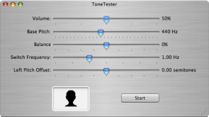 ToneTester 1.1 software screenshot