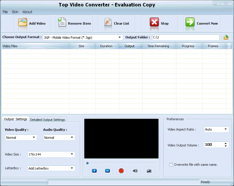 Top Video Converter 2.0 software screenshot