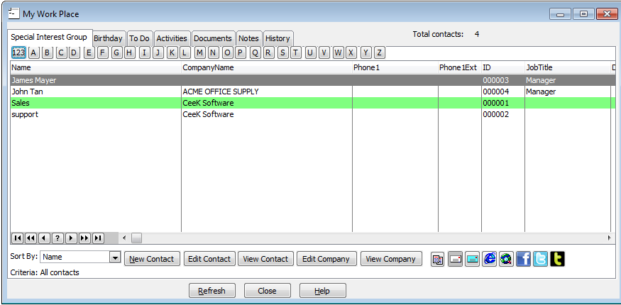 TopSales Basic 7.45 software screenshot