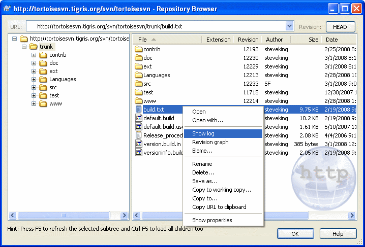 TortoiseSVN 1.9.4.27285 software screenshot