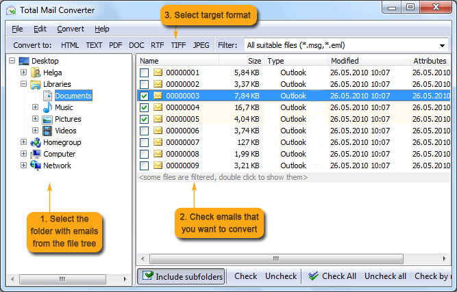 Total Mail Converter 5.1.190 software screenshot