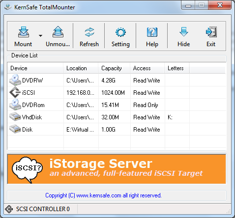 TotalMounter 1.33 software screenshot