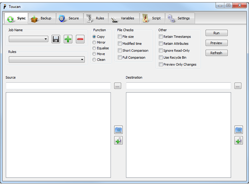 Toucan 3.1.0 software screenshot