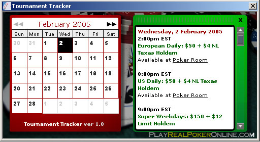 Tournament Tracker 0.9 software screenshot