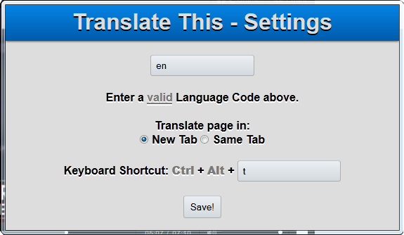 Translate This! 2.0 software screenshot