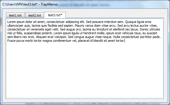 TrayMemo 0.85 software screenshot