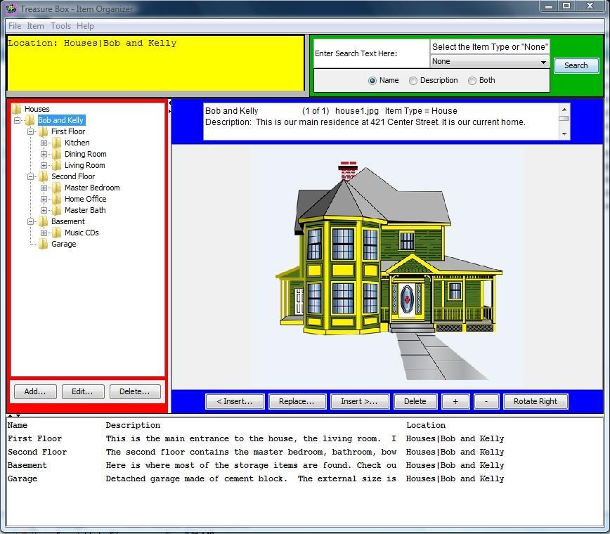 Treasure Box  software screenshot