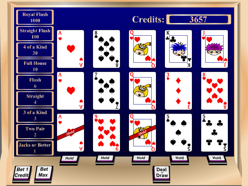 Triple Video Poker Chibi 1.0 software screenshot