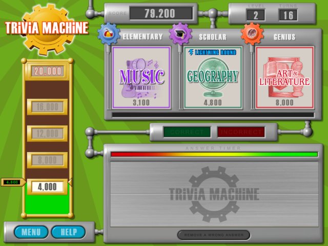 Trivia Machine 1.1 software screenshot
