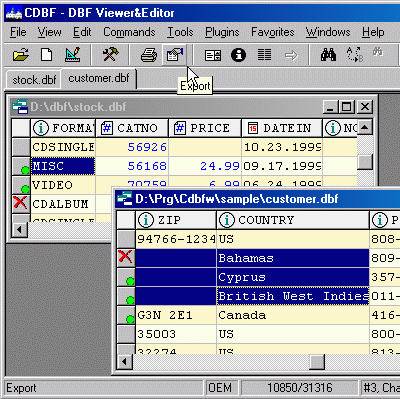True DBF Editor 2.15 software screenshot