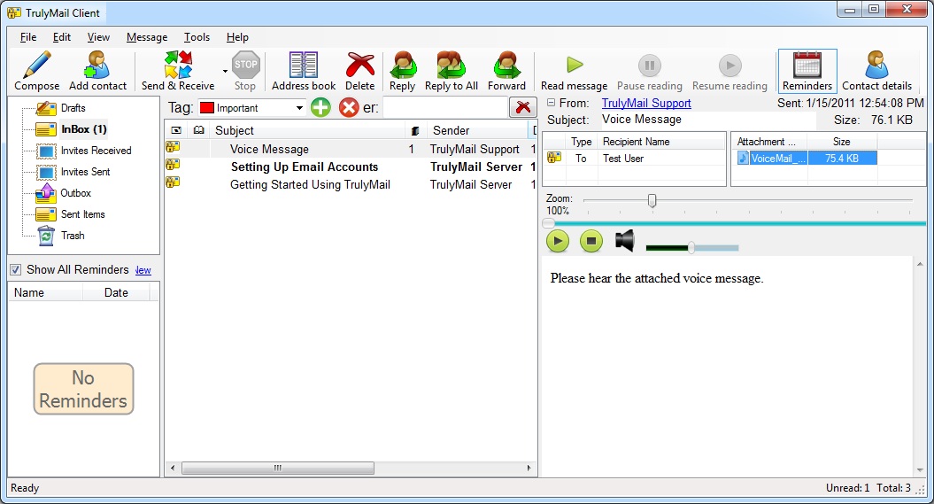 TrulyMail Portable 5.0.8 software screenshot