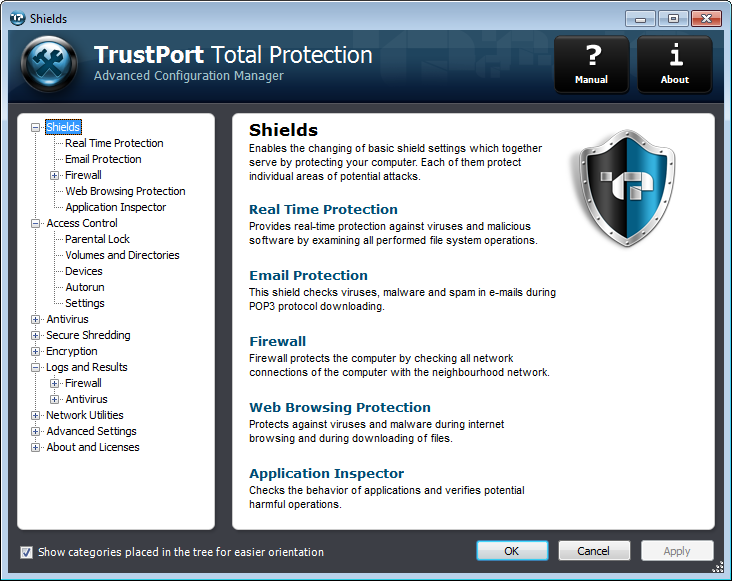 TrustPort Total Protection 2016 16.0.2.5707 software screenshot