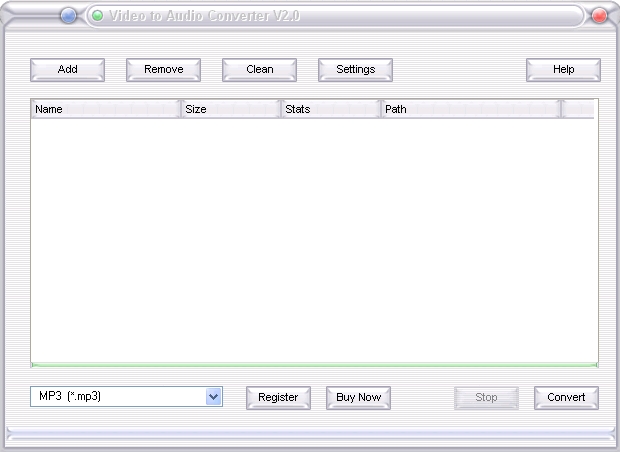 Tunbit Video to Audio Converter 2.0 software screenshot