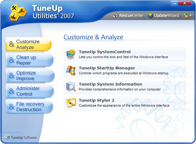 TuneUp Utilities 16.42.2.18804 software screenshot