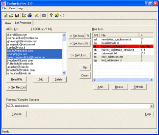 Turbo Mailer for Linux 2.7.9 software screenshot