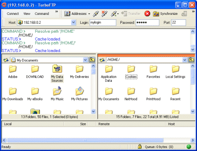 TurboFTP 6.30.1012 software screenshot