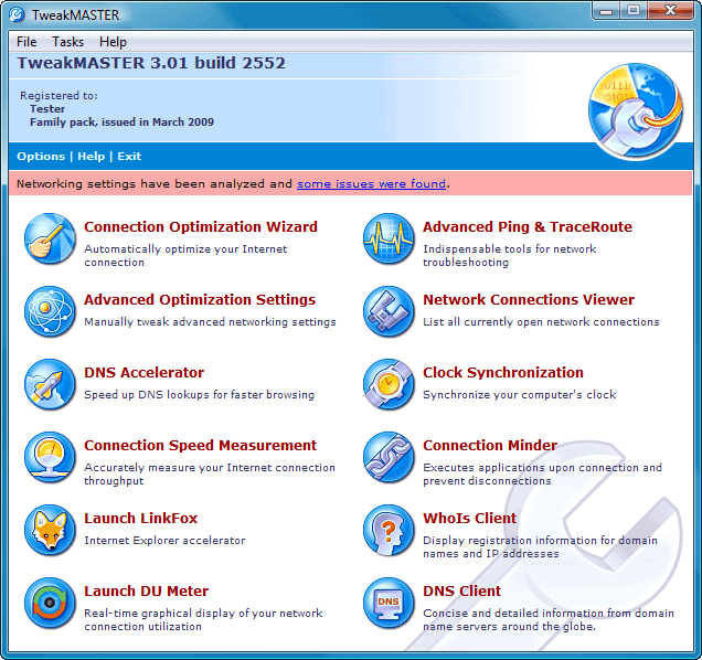 TweakMASTER 3.14 software screenshot