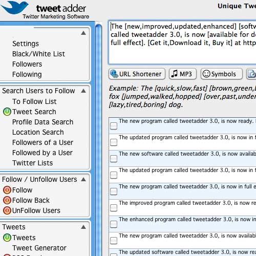 Tweet Adder 4.1.150416 software screenshot
