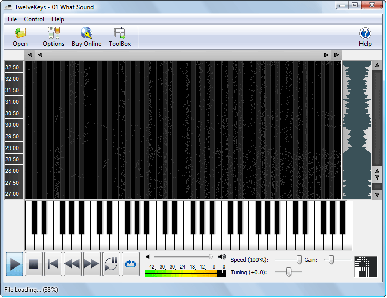 TwelveKeys Music Transcription Assistant 1.53 software screenshot