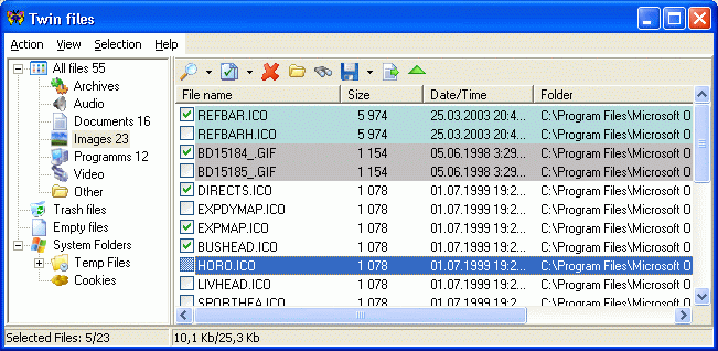 Twin Files 1.3 software screenshot