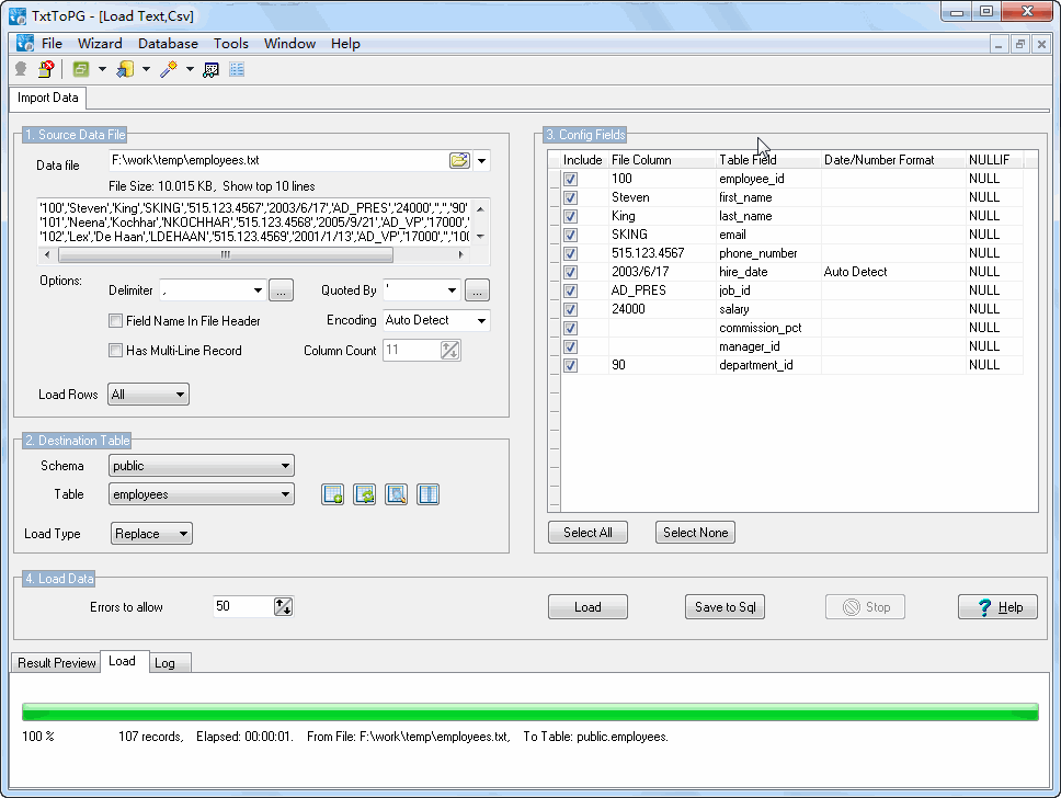 TxtToPG 2.1.1.170418 software screenshot