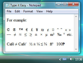 Type it Easy 1.5 software screenshot