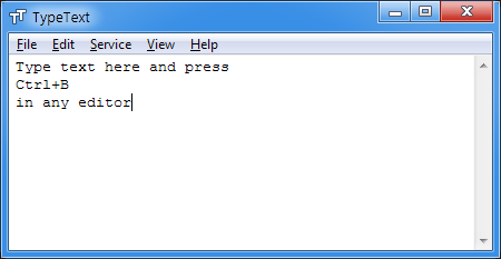 TypeText Portable 1.32 software screenshot