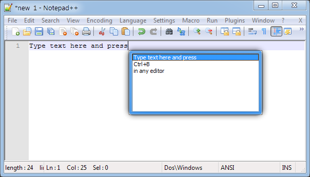 TypeText 1.32 software screenshot