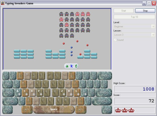 Typing Invaders - Free Typing Game 6.3 software screenshot