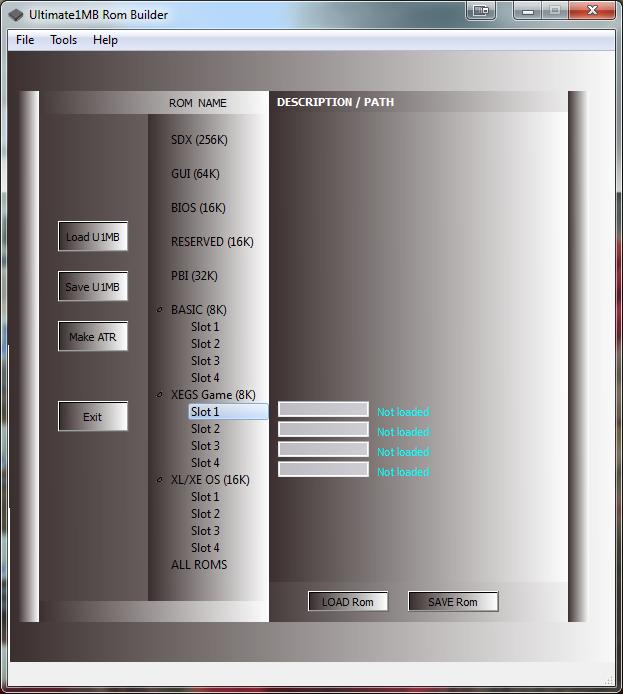 U1MB Rom Builder 1.03 software screenshot