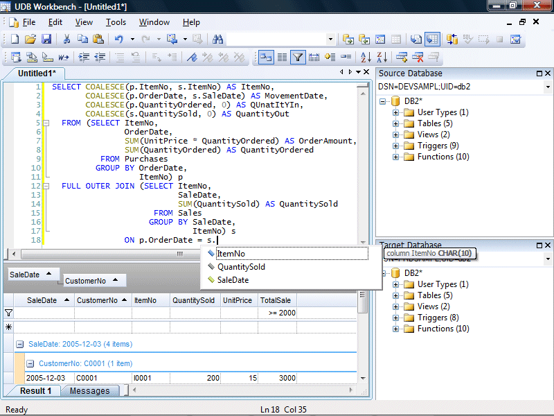 UDB Workbench 3.3.2 software screenshot
