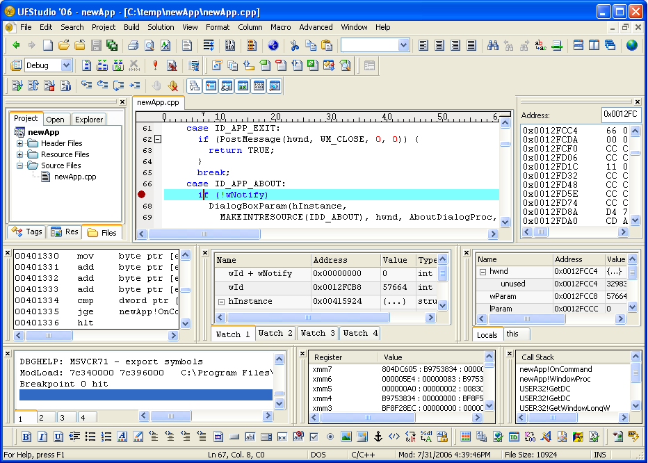 UEStudio 17.00.0.25 software screenshot