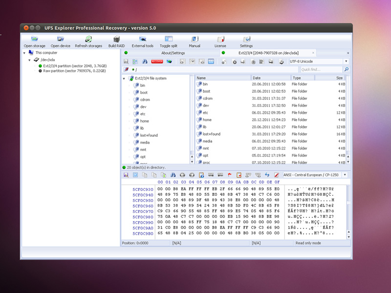 UFS Explorer Professional Recovery 5.22.3 software screenshot