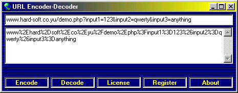 URL Encoder-Decoder 1.00 software screenshot