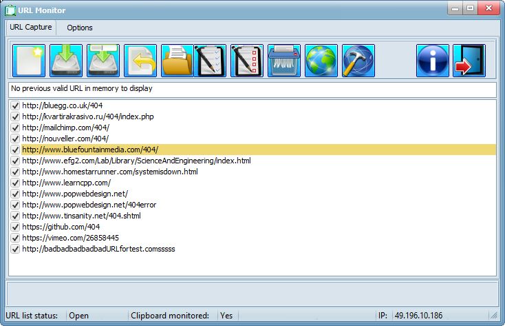 URL Monitor 1.1.0.1 software screenshot