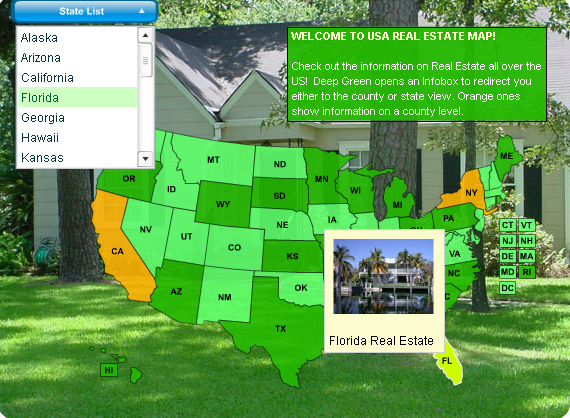 USA Real Estate Map 1.01 software screenshot