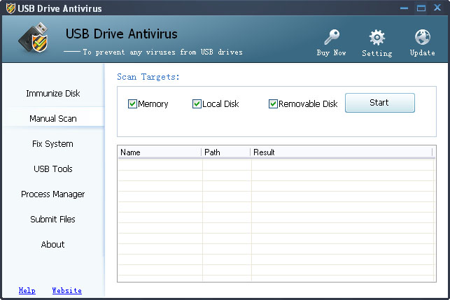 USB Drive AntiVirus 3.02 Build 0509 software screenshot