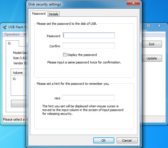 USB Flash Security# 4.1.12 software screenshot