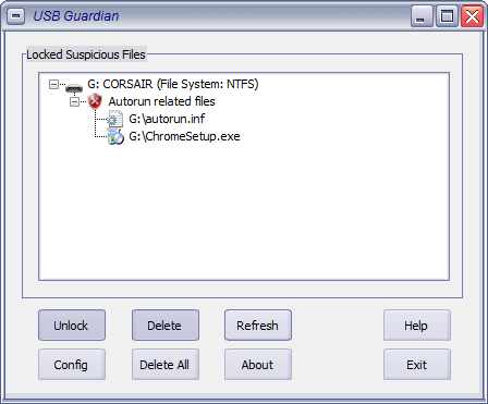 USB Guardian 2.5.0.0 software screenshot