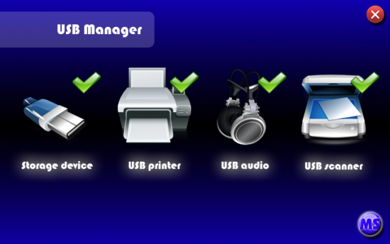 USB Manager 1.99 software screenshot