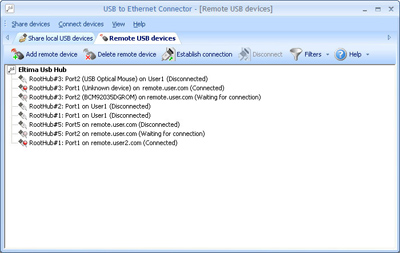 USB over IP Network 2.4 software screenshot