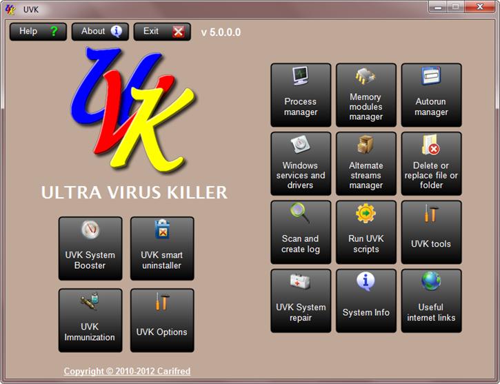 UVK 10.5.4.0 software screenshot