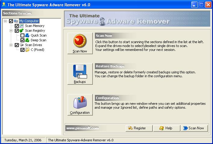 ! - $ Ultimate Spyware Adware Remover 6.0 software screenshot